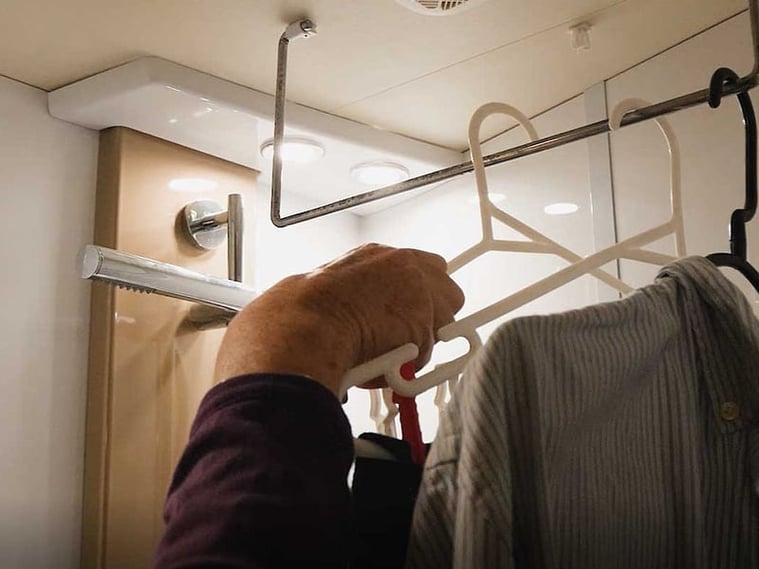 drying room in motorhome