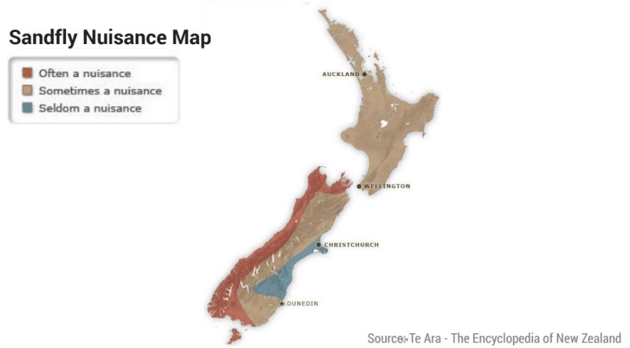 sandfly habitat map