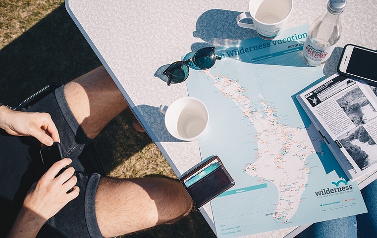 wilderness-vacation-map-on-table