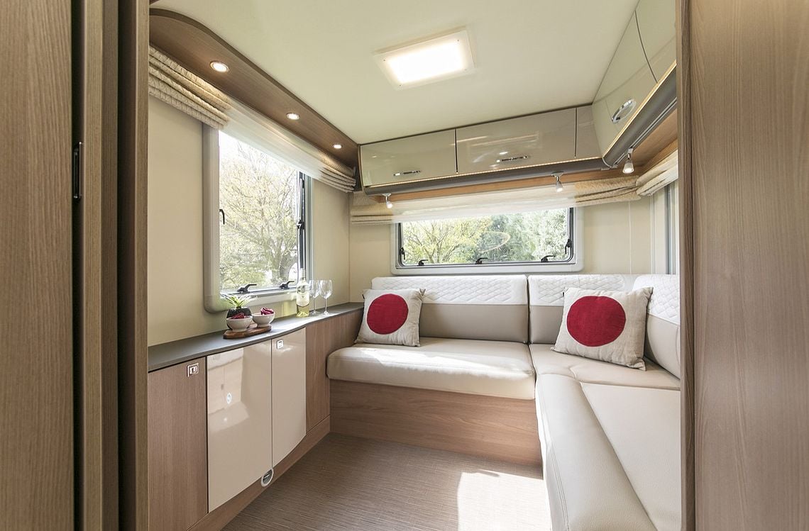 The Suite Wilderness rental motorhome rear lounge