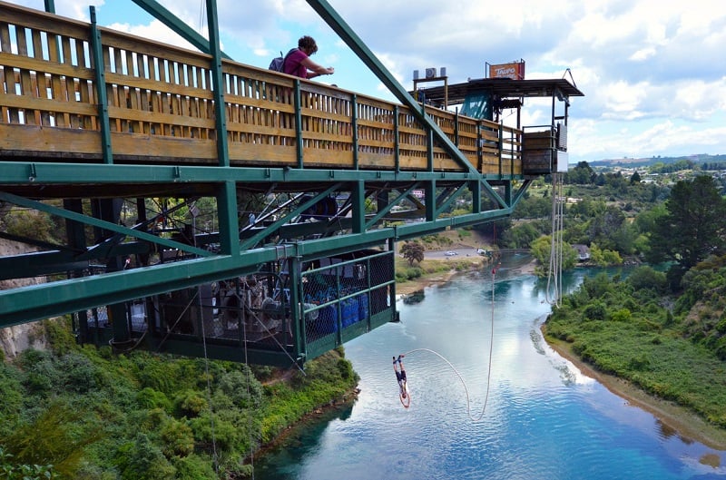 Bungee jumping at Taupo