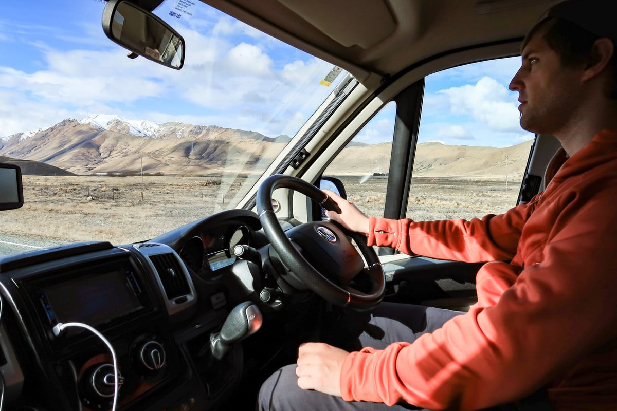 Driving on the right hand side of the road in New Zealand