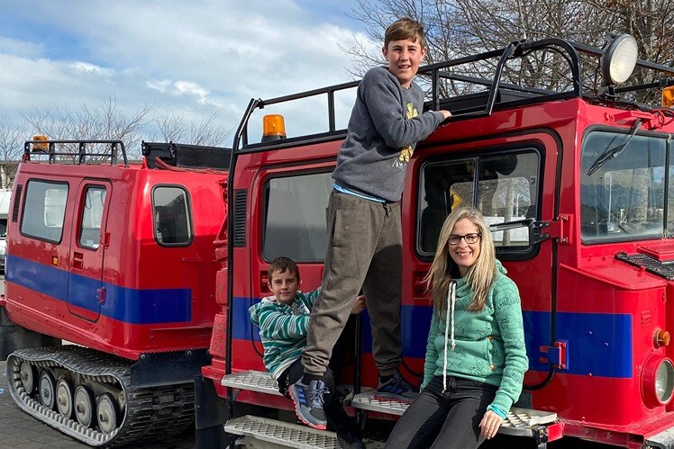 Family exploring Antarctic Centre in Christchurch