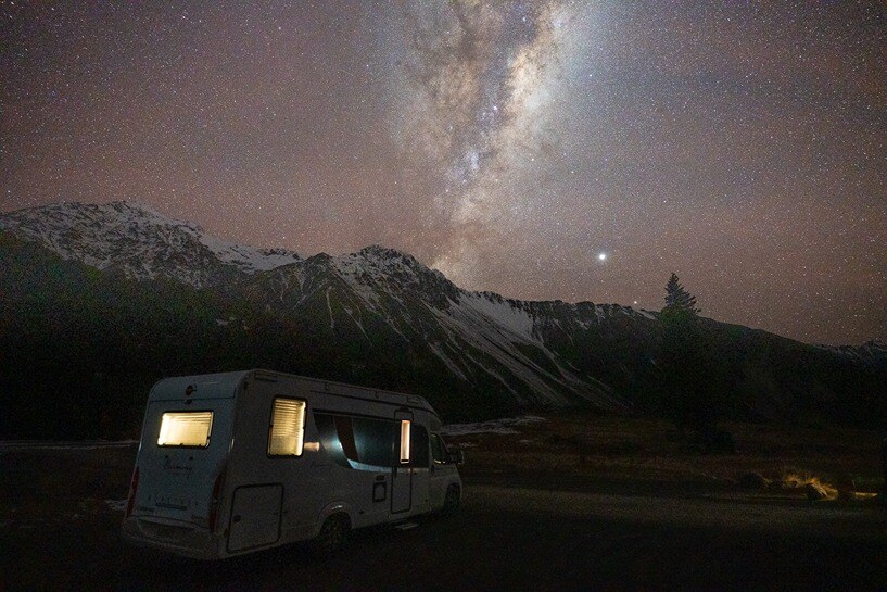 Wilderness Motorhome under the stars in the Aoraki Dark Sky Reserve