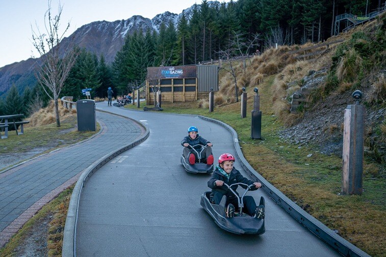 tweens luging in Queenstown