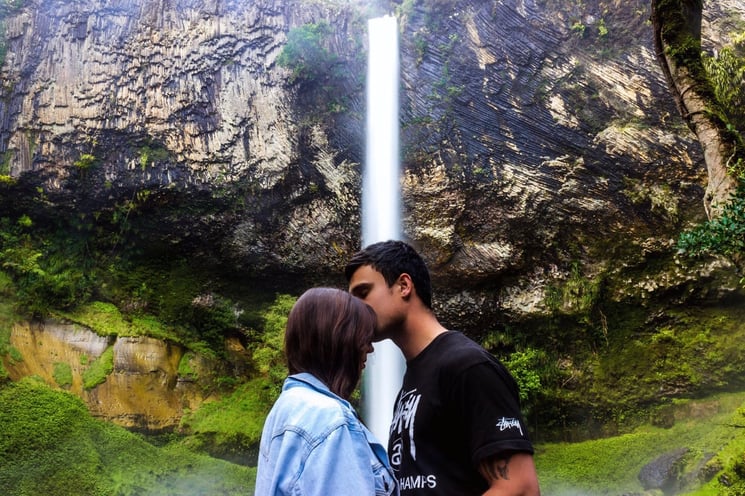 Couple at Bridal Veil Falls