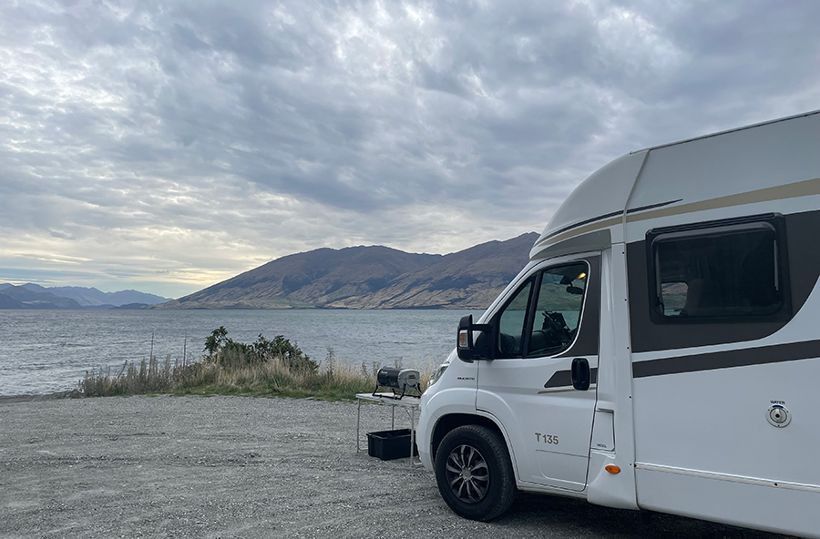 Camping by the lake