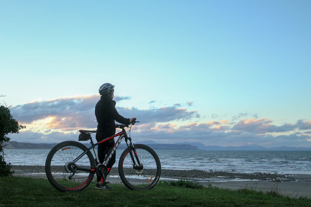 Cycling near water