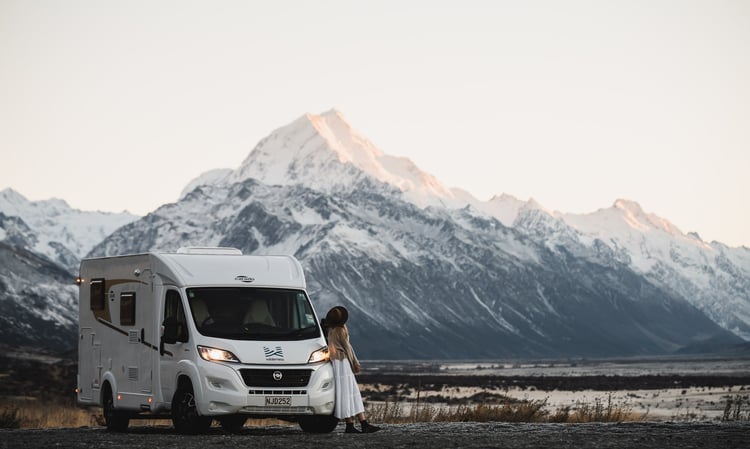 Motorhome at Aoraki Mt Cook