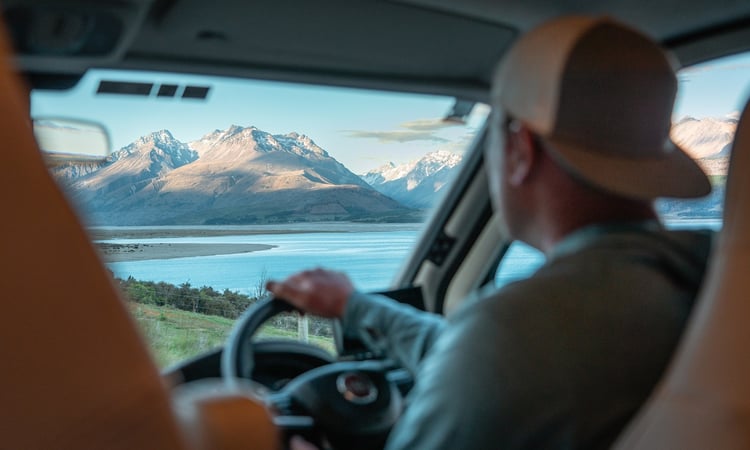 Driving around the lake