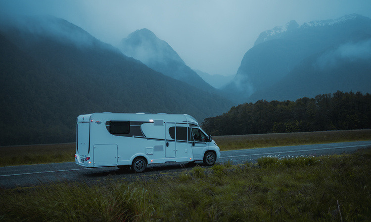 A Wilderness Motorhome in foggy weather