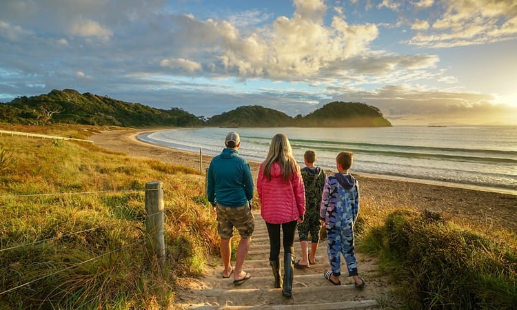 06 - Family beach at Matapouri Bay