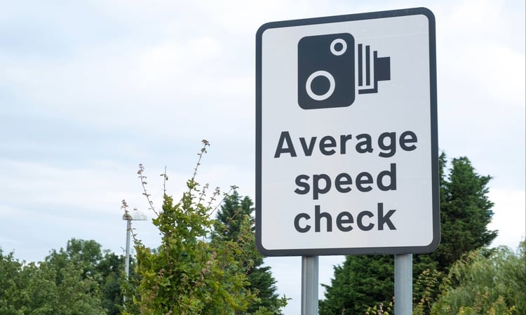 Average Speed check sign