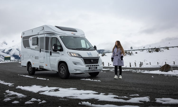 Motorhome in snow - winter