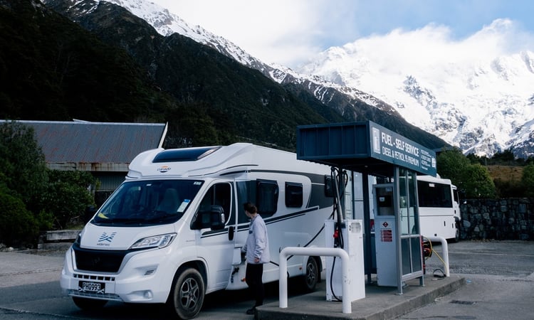 Rich Gibbins_Wilderness Project_49_Mount Cook Village fueling up