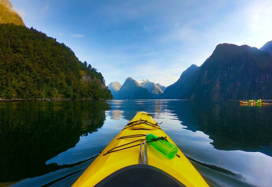 Kayaking at Milford Sound, credit to Great South