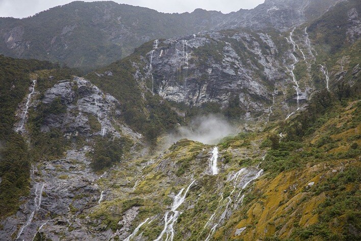 Waterfalls at Milford Road, credit to  Liz Carlson