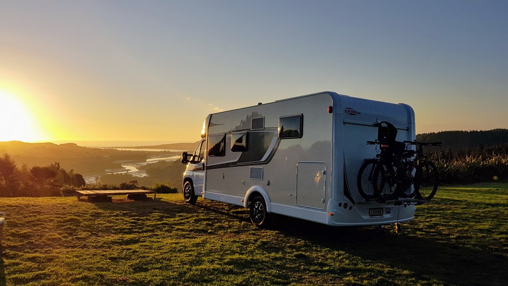 Having bike racks with a motorhome