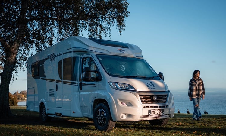 Lake Taupo motorhome parked