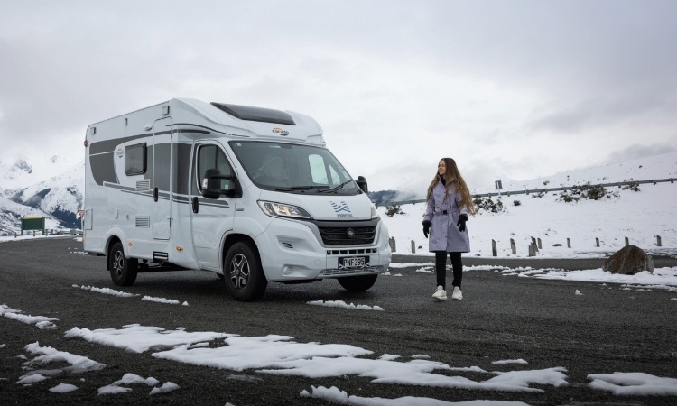 A Wilderness motorhome in a snowy condition