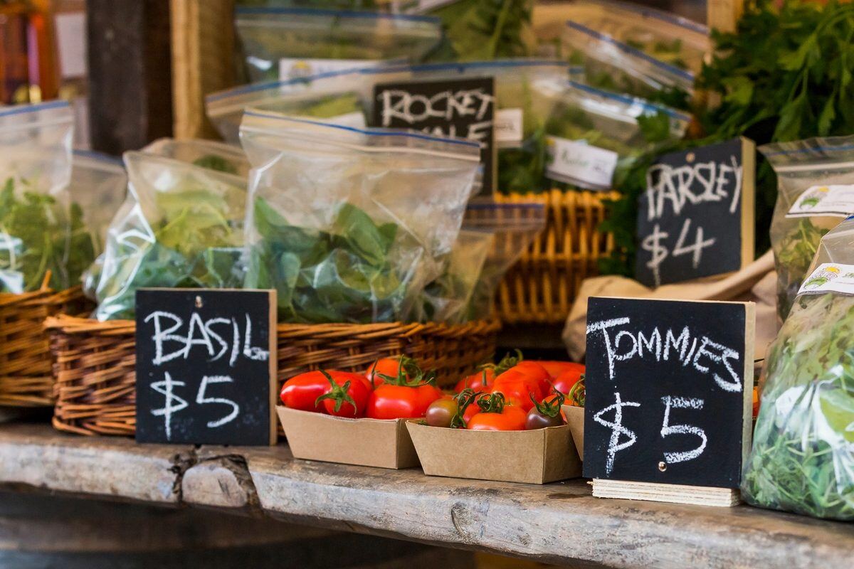 Fresh produce at a local food market in New Zealand