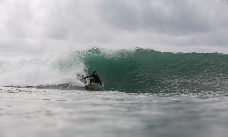 Surfing in Raglan