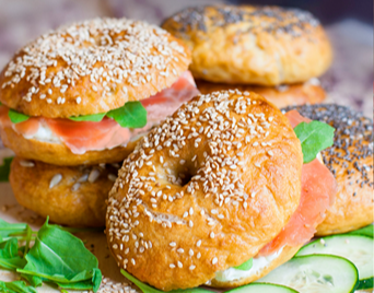 Salmon bagels