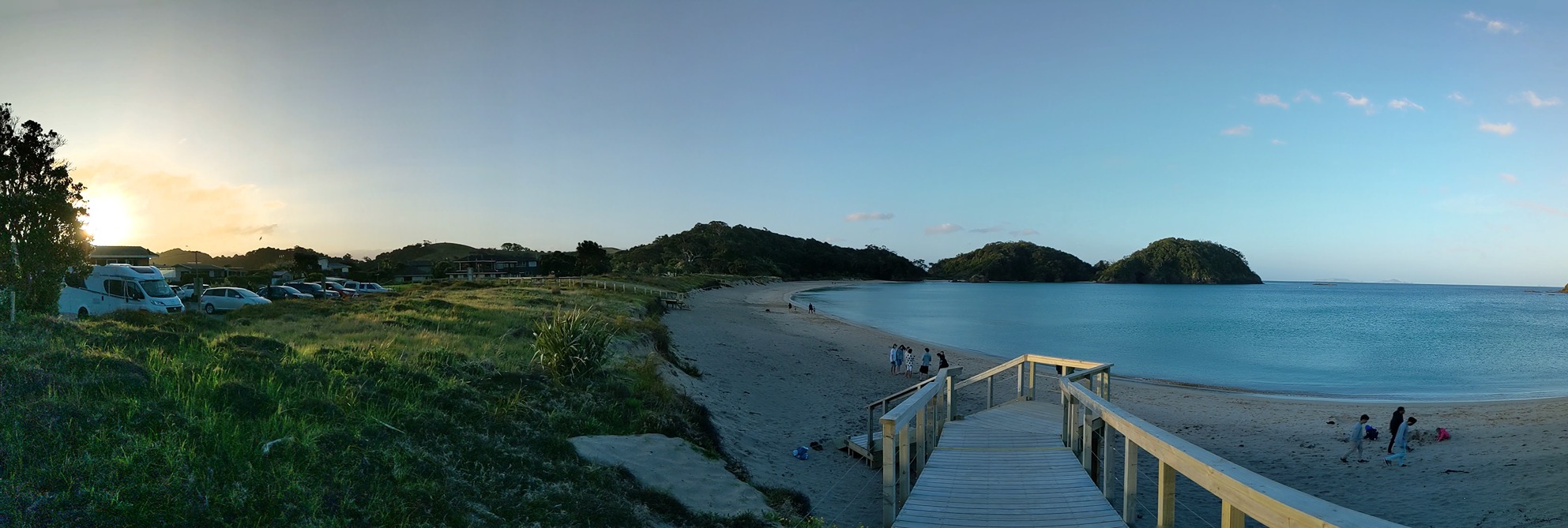 Matapouri Freedom camping sunset wide angle shot-1