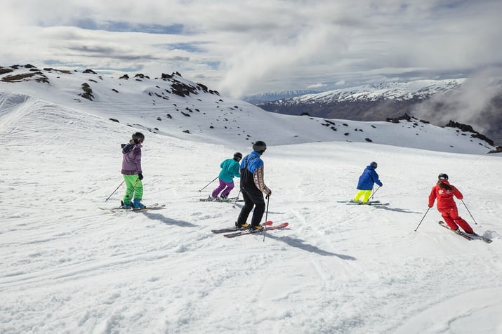 Cardrona skiing winter