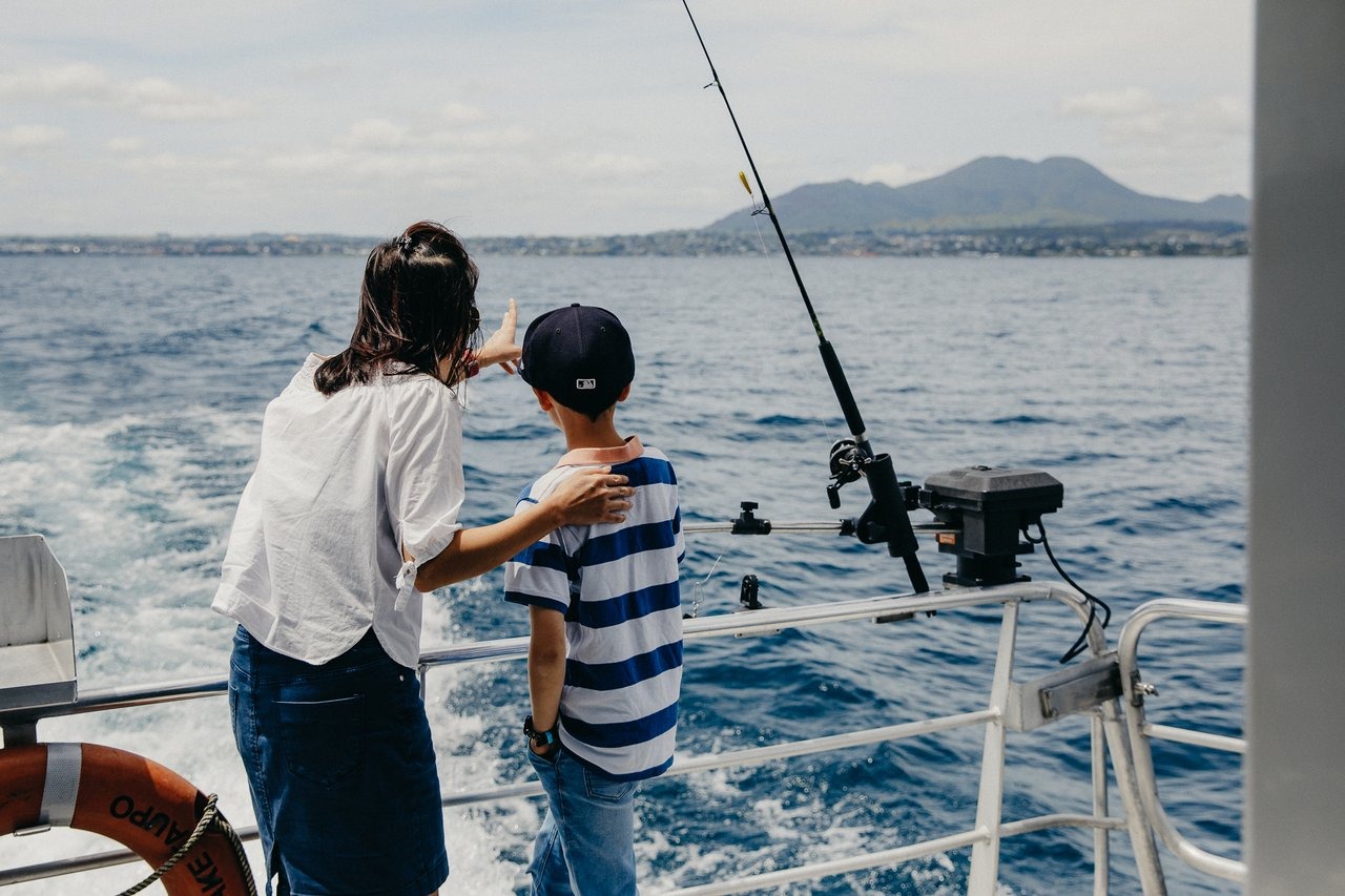 Fishing on a boat, credit to Destination Great Lake Taupō
