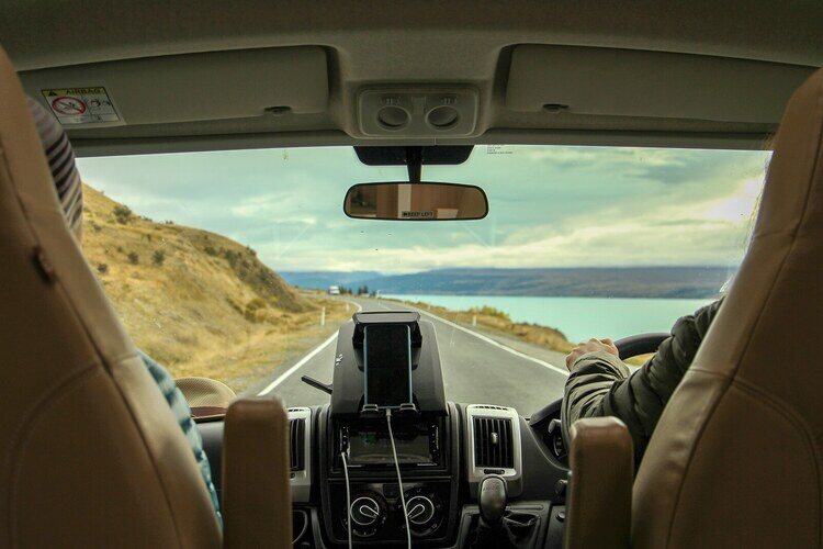 Driving view of cab