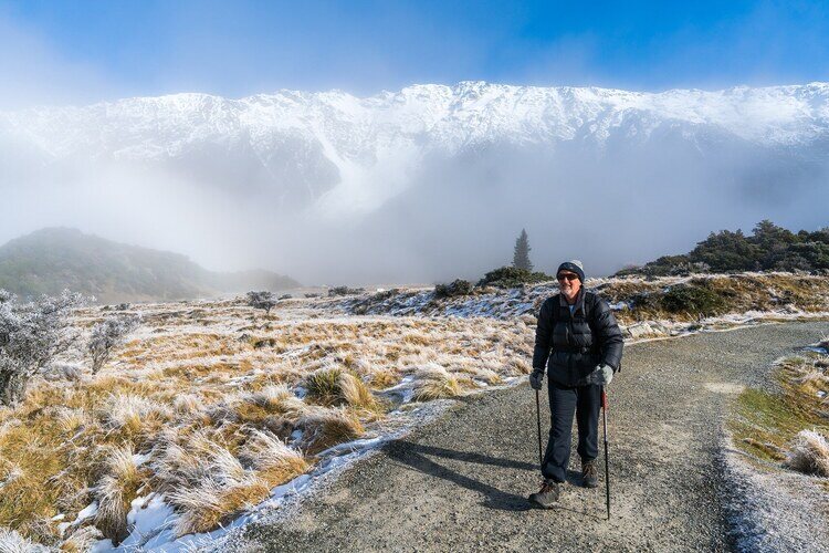 Mount Cook hiking male