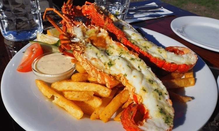 The Pier Kaikoura baked crayfish