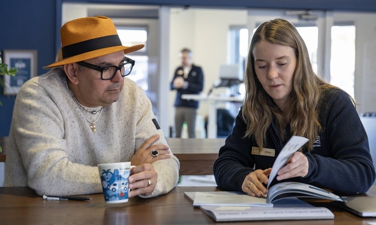 wilderness going over paperwork 17