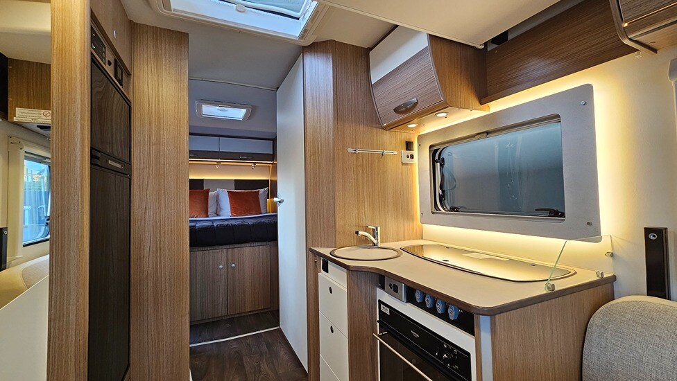 Interior of the Double for 2 feels like hotel on wheels 