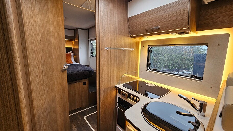 The rear bedroom area can be closed off for extra privacy
