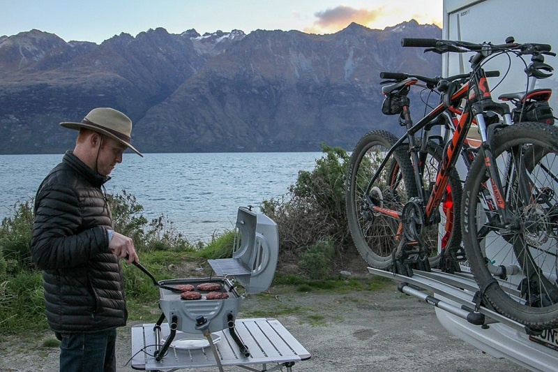 Barbecue and table included free with zero liability option in a campervan rental