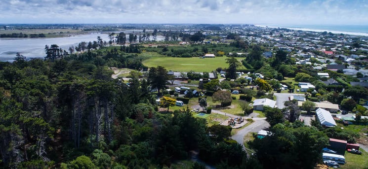 South Brighton Holiday Park aerial view