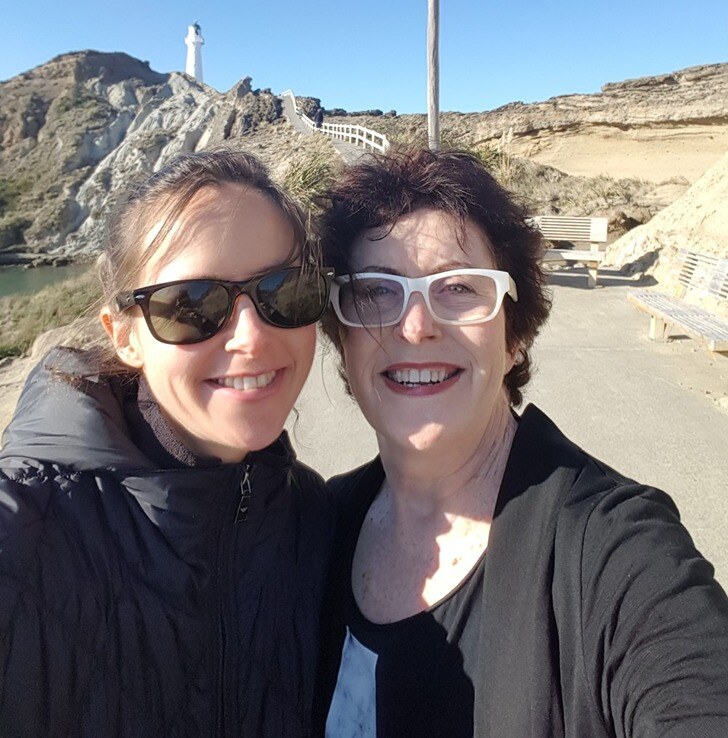 Tina and Maria at Castlepoint