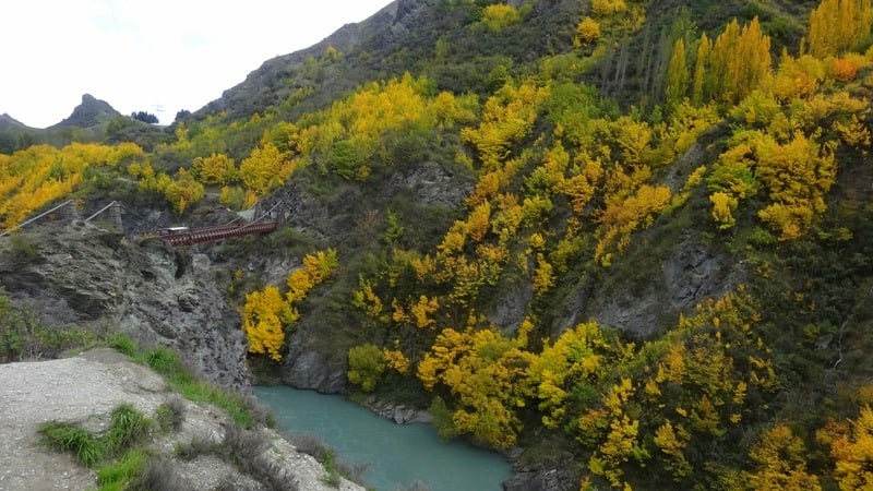 Kawarau River bridge and bungy