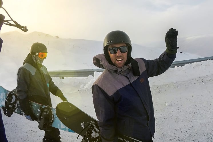 Snowboarding at Cardrona New Zealand