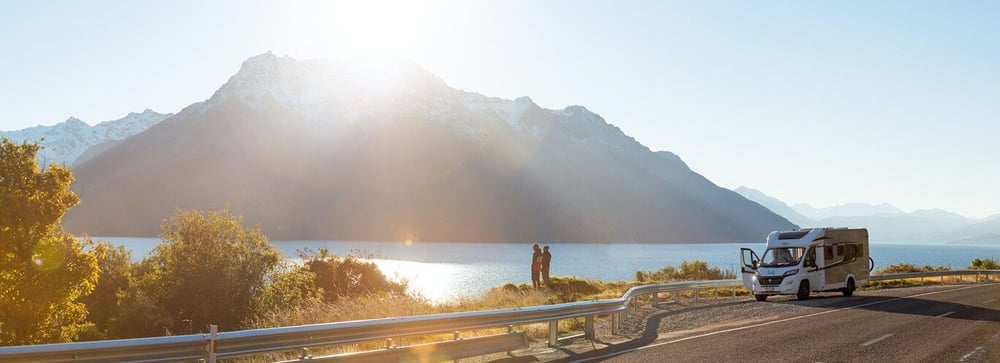 Wilderness rental motorhome at Lake Wakatipu