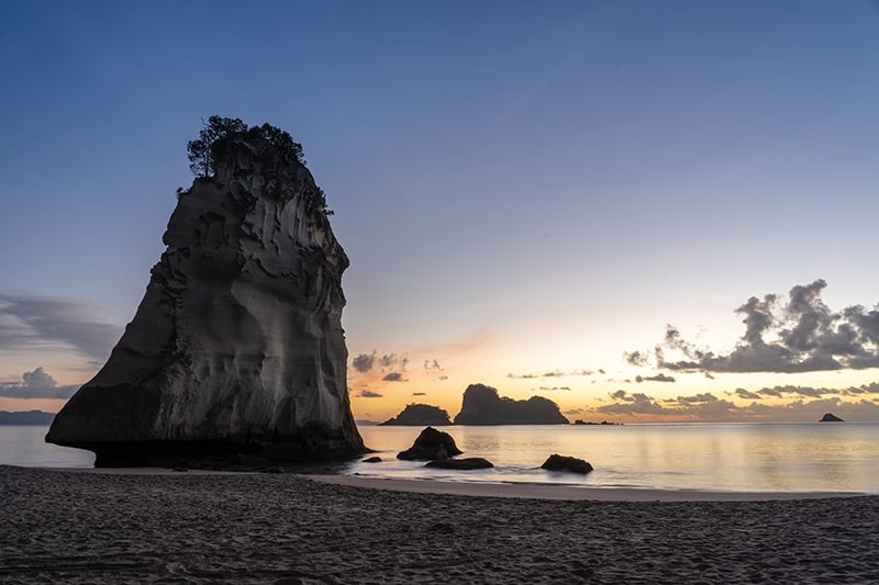 Sunrise at Cathedral Cove New Zealand