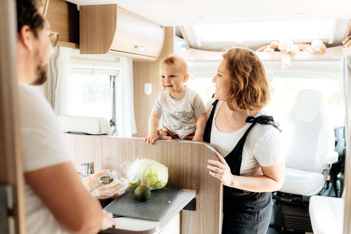 Baby in a motorhome