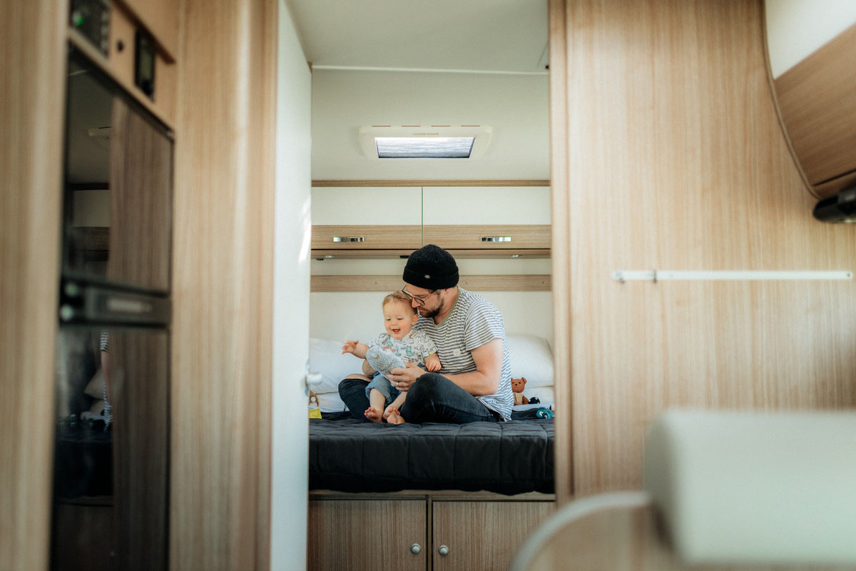 Entertaining baby in a motorhome