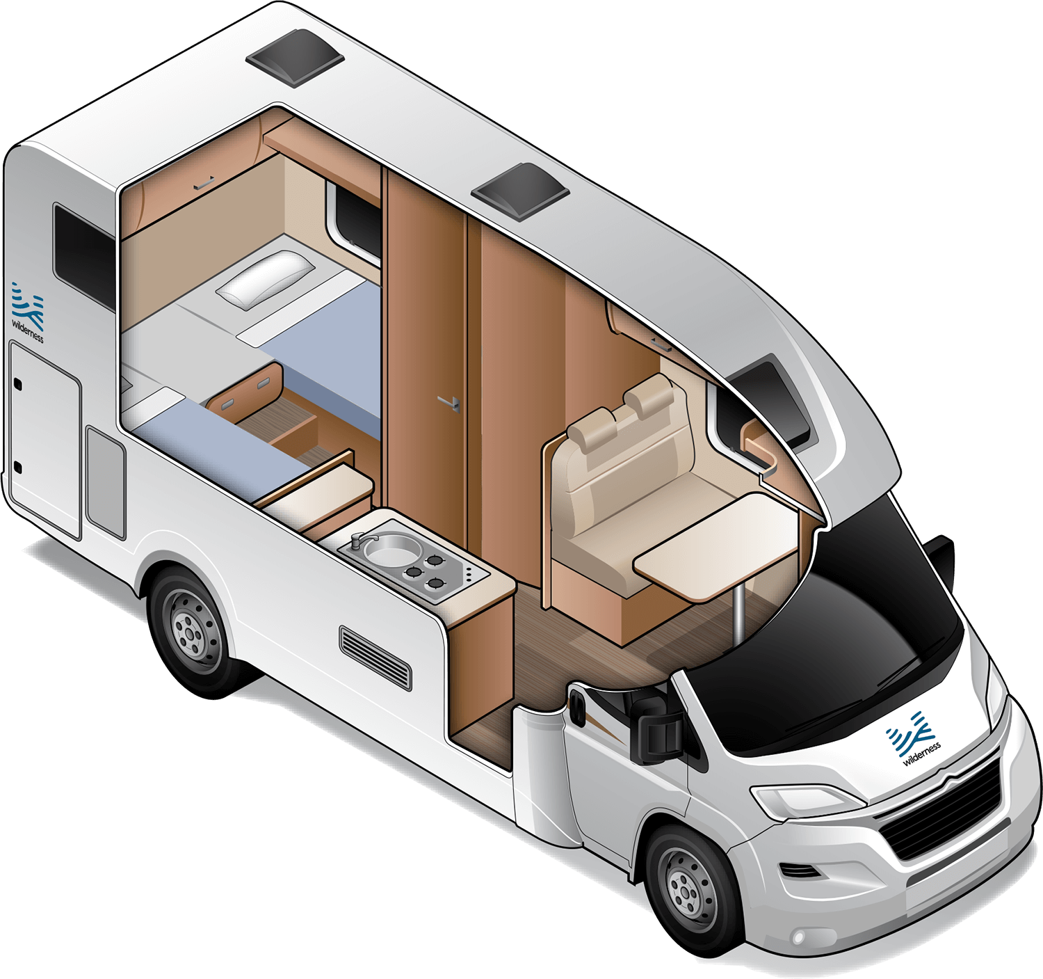 Compact Plus - Small Two Berth Motorhome | Wilderness Motorhomes - Interior #3