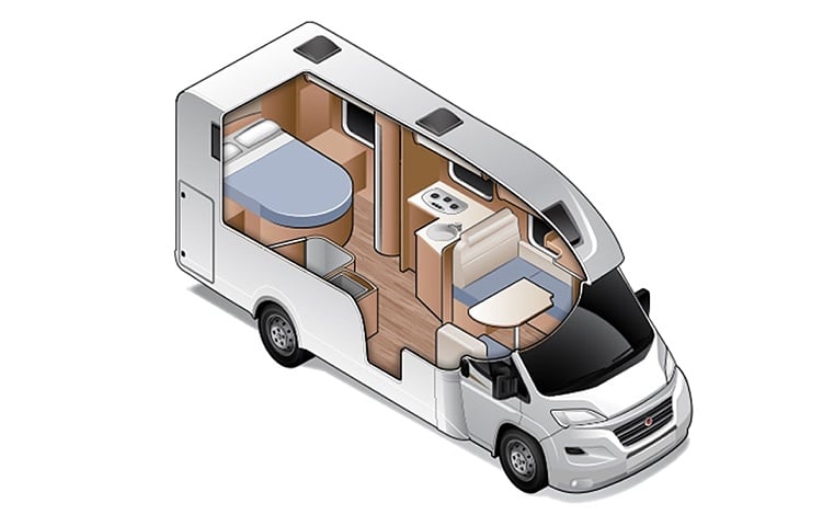 Double for 4 - Four Person Campervan | Wilderness Motorhomes - Interior #2