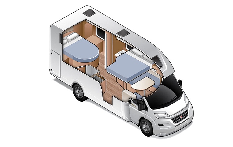 Double for 4 - Four Person Campervan | Wilderness Motorhomes - Interior #3