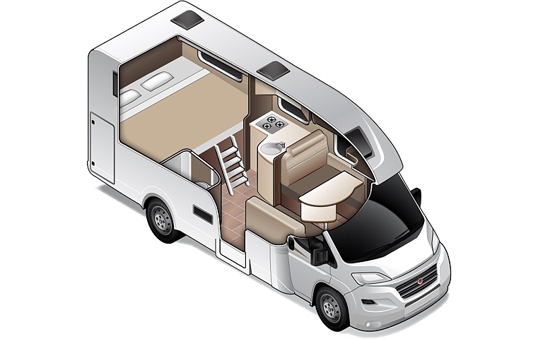 King/Twin for 2 - Two Berth Campervan | Wilderness Motorhomes - Interior #3