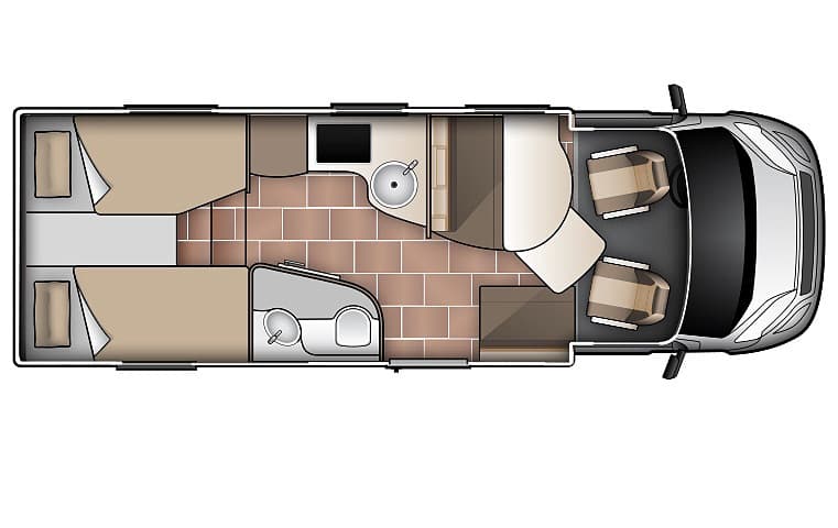 King/Twin for 2 - Two Berth Campervan | Wilderness Motorhomes - Interior #2